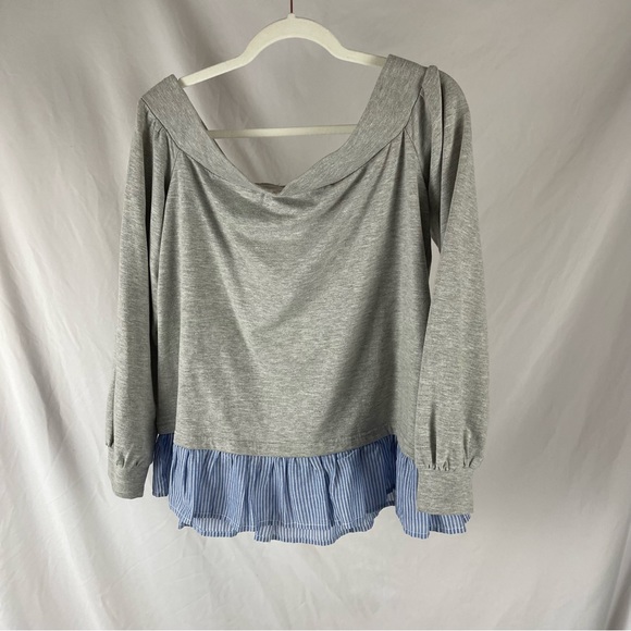 Halogen Off Shoulder Sweater Top with Ruffle - Picture 4 of 4